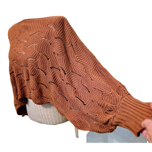 Moon & Madison woman’s orange knitted sweater Size M - Picture 3 of 14